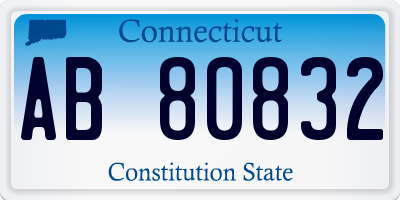 CT license plate AB80832