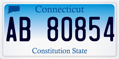 CT license plate AB80854