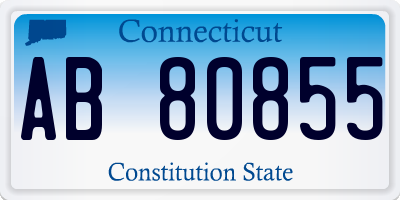 CT license plate AB80855