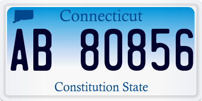 CT license plate AB80856