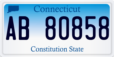 CT license plate AB80858