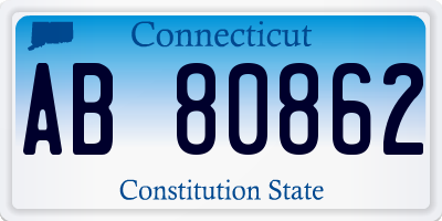 CT license plate AB80862