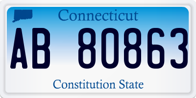 CT license plate AB80863