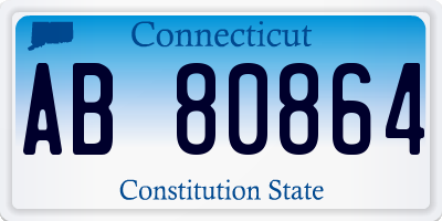 CT license plate AB80864