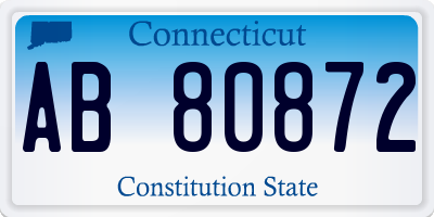 CT license plate AB80872