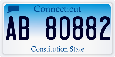 CT license plate AB80882