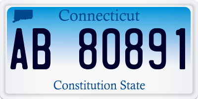 CT license plate AB80891