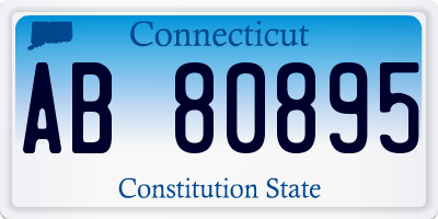 CT license plate AB80895