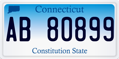 CT license plate AB80899