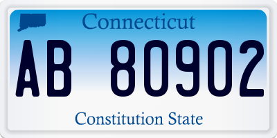 CT license plate AB80902