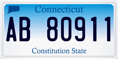 CT license plate AB80911