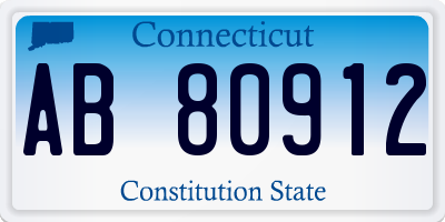 CT license plate AB80912