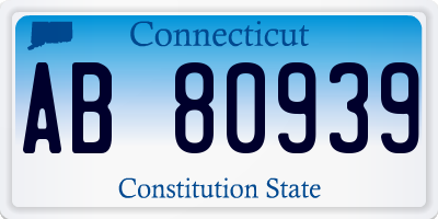 CT license plate AB80939