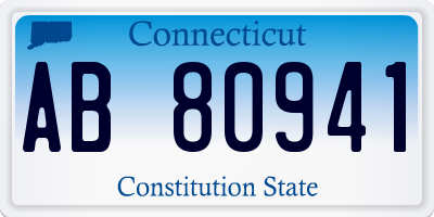 CT license plate AB80941