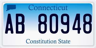 CT license plate AB80948