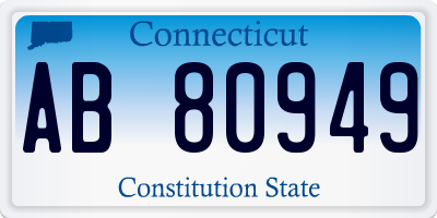 CT license plate AB80949