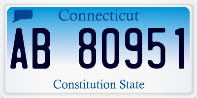 CT license plate AB80951