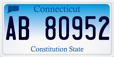 CT license plate AB80952