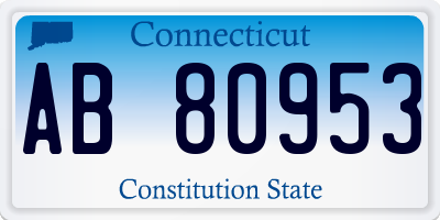 CT license plate AB80953