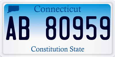 CT license plate AB80959