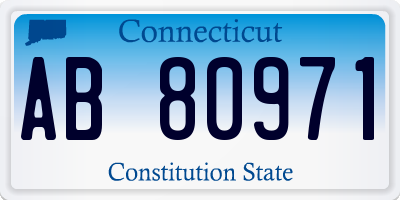 CT license plate AB80971
