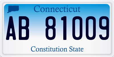 CT license plate AB81009