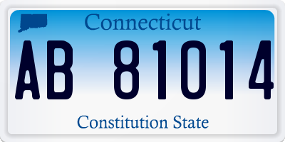 CT license plate AB81014
