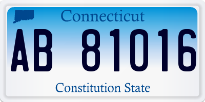 CT license plate AB81016