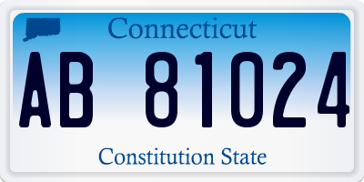 CT license plate AB81024