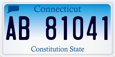 CT license plate AB81041