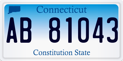 CT license plate AB81043