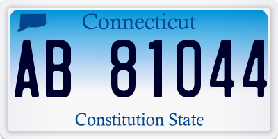 CT license plate AB81044