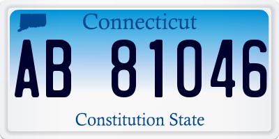 CT license plate AB81046