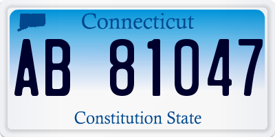 CT license plate AB81047