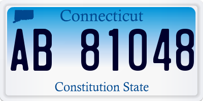 CT license plate AB81048