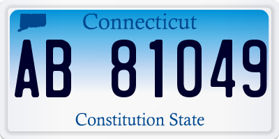 CT license plate AB81049