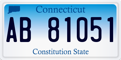 CT license plate AB81051
