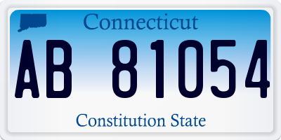 CT license plate AB81054