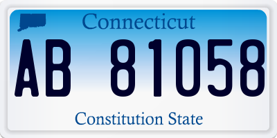 CT license plate AB81058