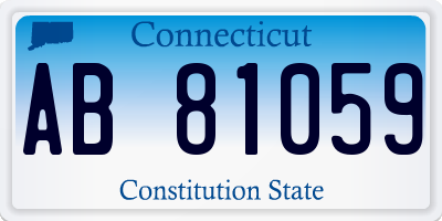 CT license plate AB81059