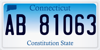 CT license plate AB81063