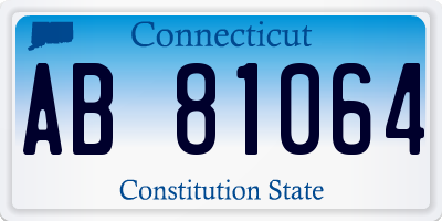 CT license plate AB81064