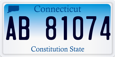 CT license plate AB81074