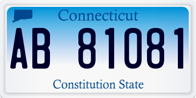 CT license plate AB81081