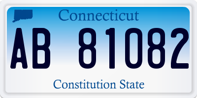 CT license plate AB81082