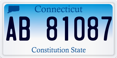 CT license plate AB81087