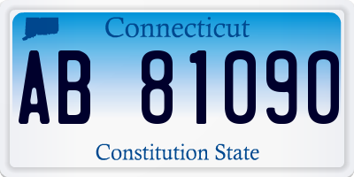 CT license plate AB81090