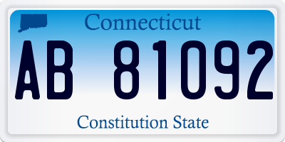 CT license plate AB81092