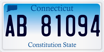 CT license plate AB81094