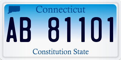 CT license plate AB81101